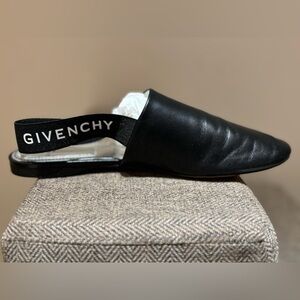 Givenchy Black Leather Slingback Shoes